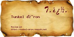 Tunkel Áron névjegykártya