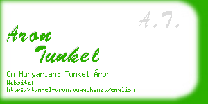 aron tunkel business card